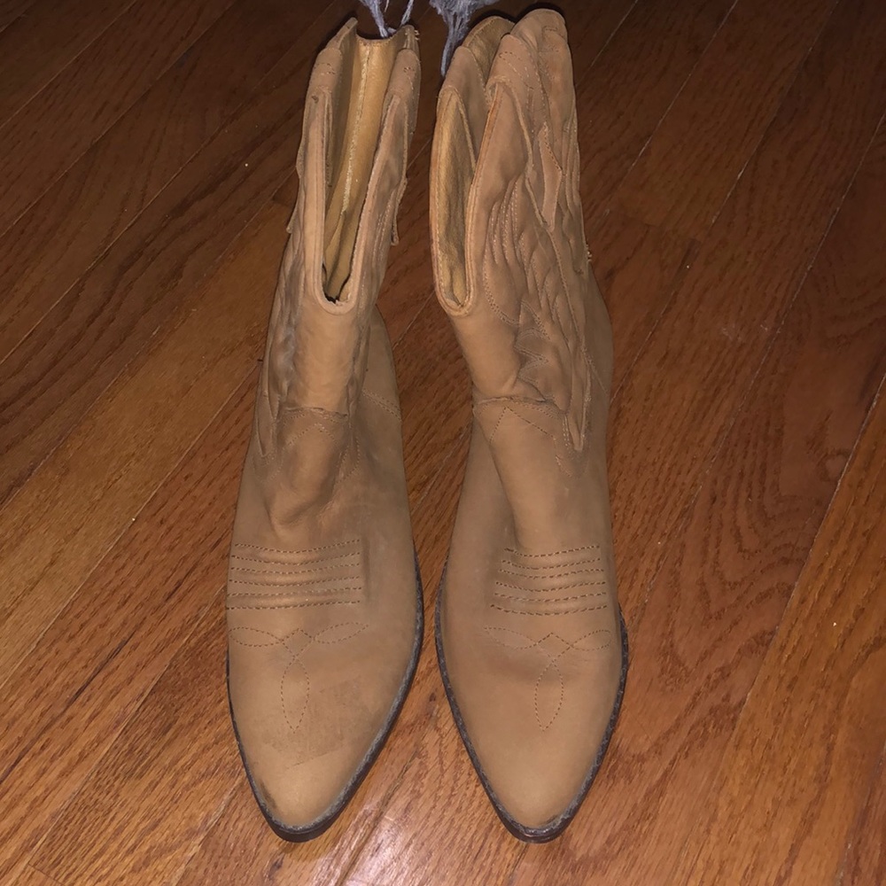 Brown cowboy boots